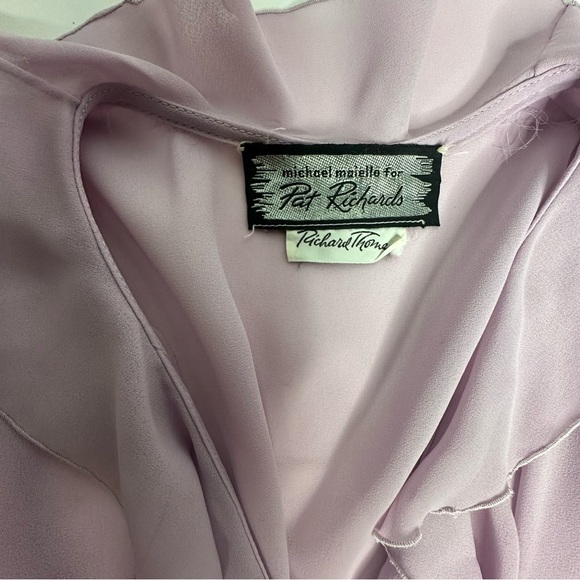 Vintage 70’s Pat Richard’s Lilac Wrap Ruffle dress 8 - Picture 9 of 9